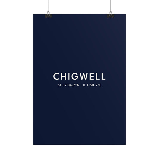 Chigwell — Coordinates Print