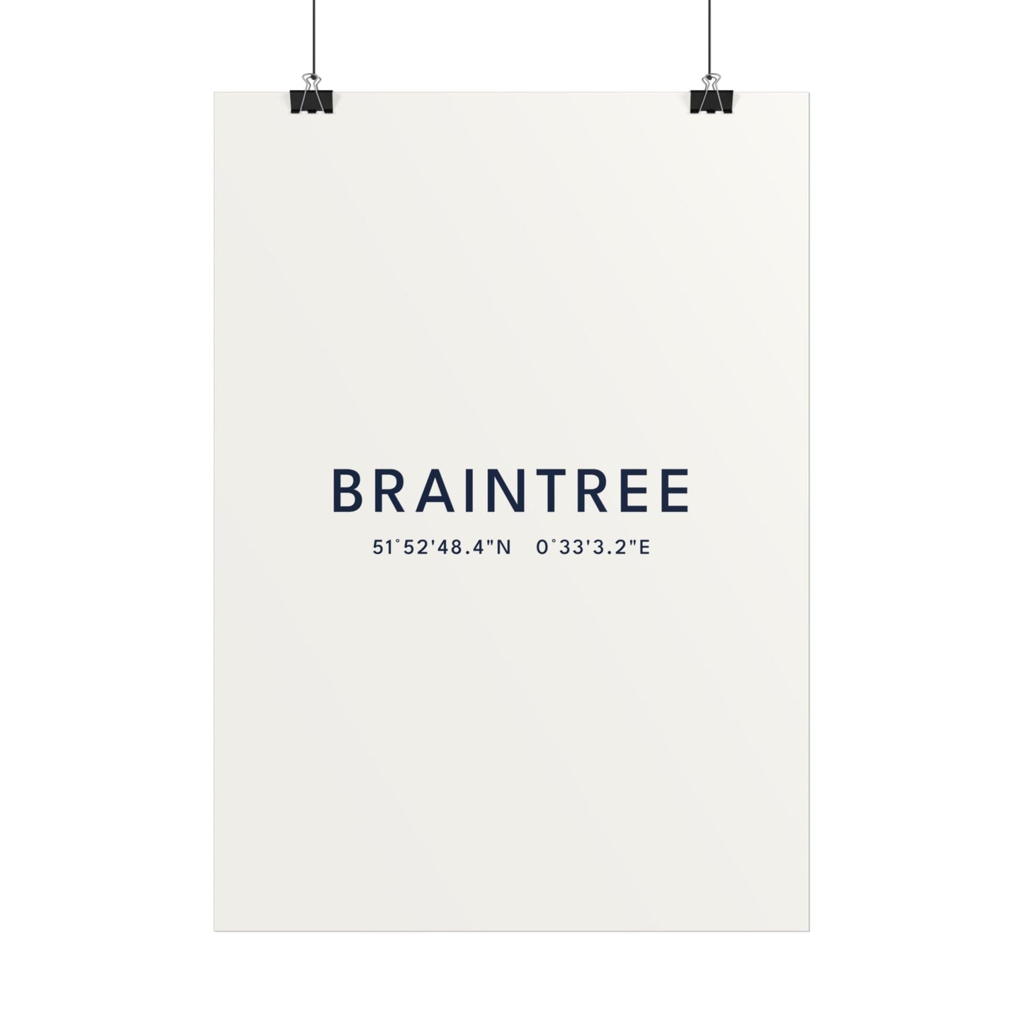 Braintree — Coordinates Print (White)