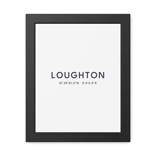 Loughton — Framed Coordinates Print