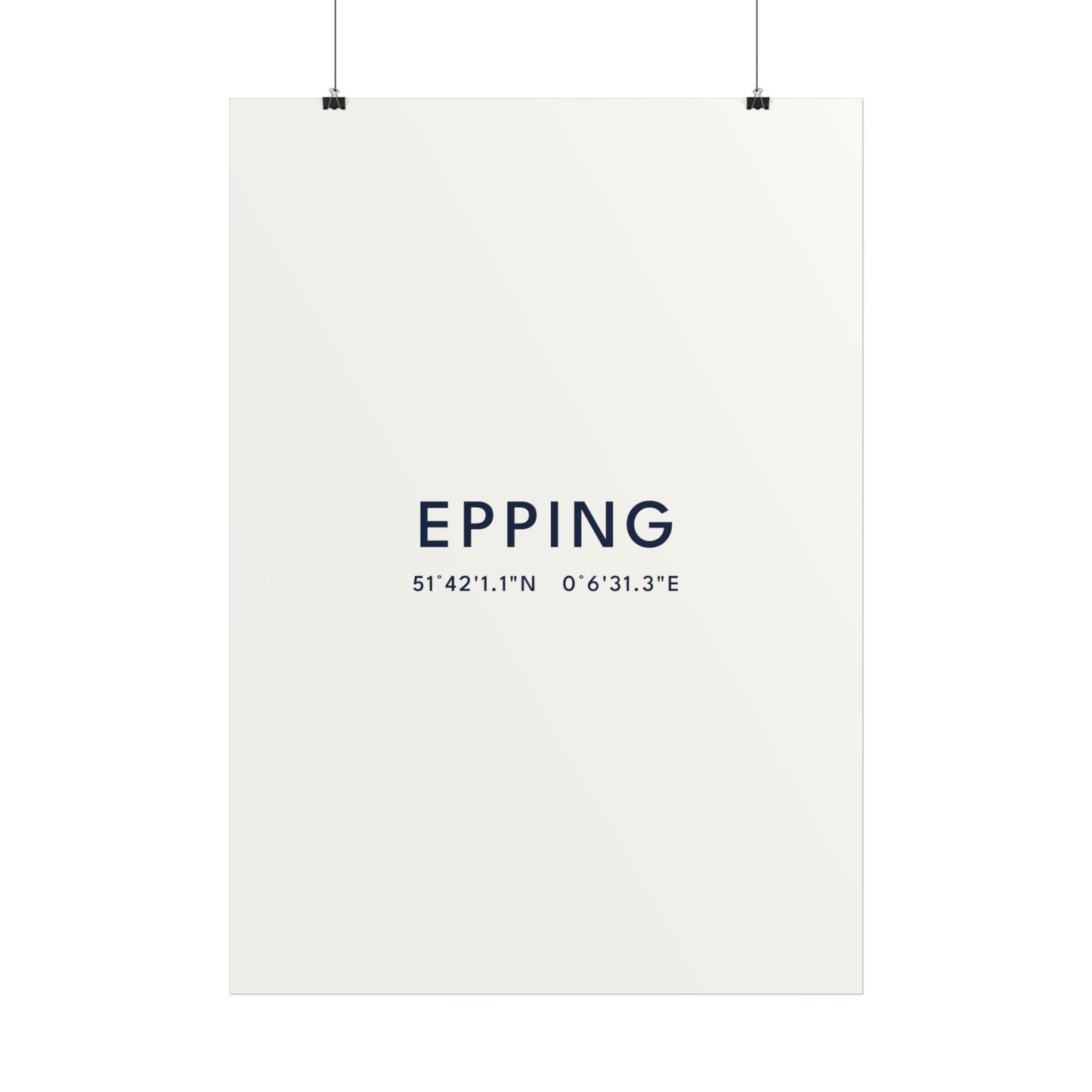 Epping — Coordinates Print (White)