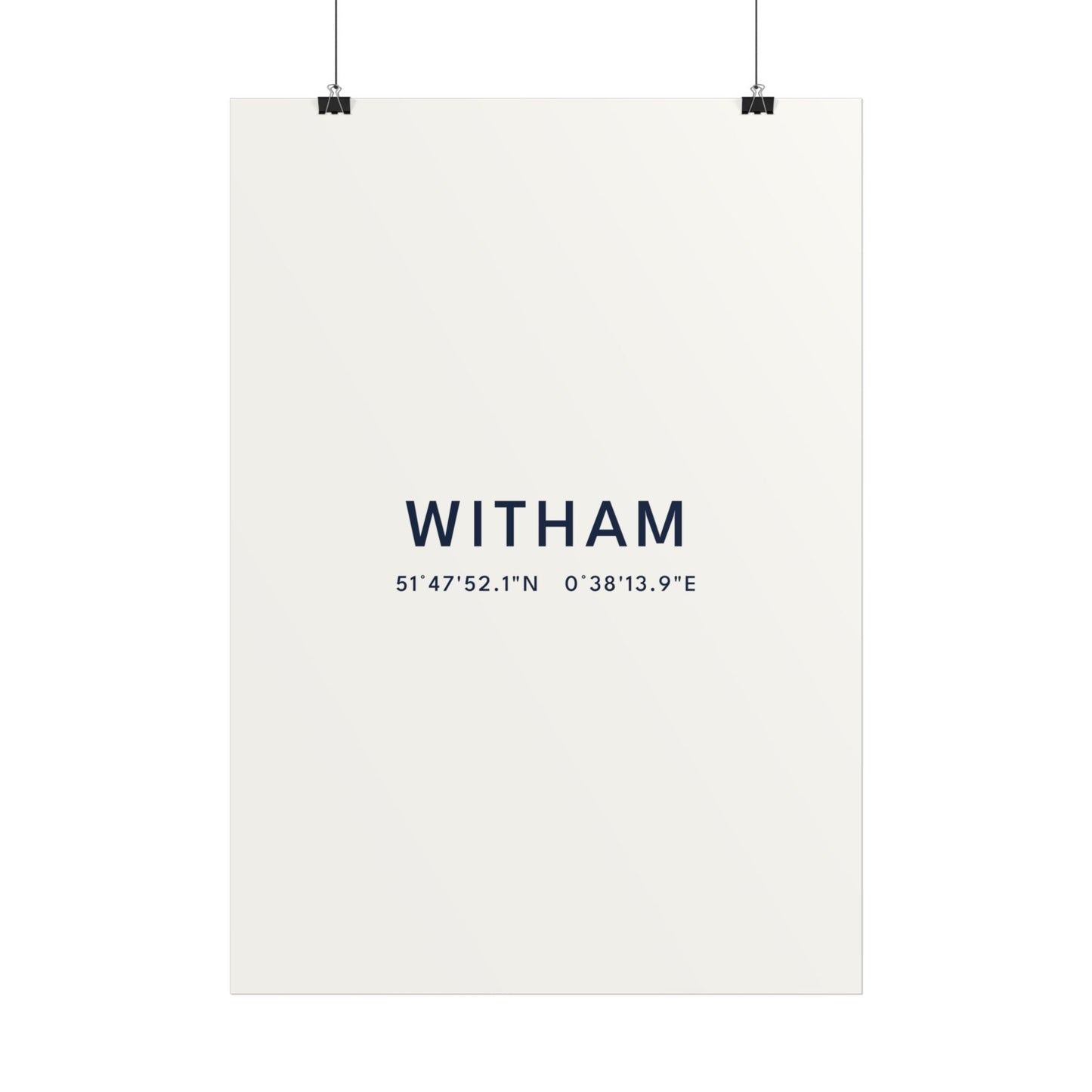 Witham — Coordinates Print (White)