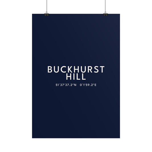 Buckhurst Hill — Coordinates Print