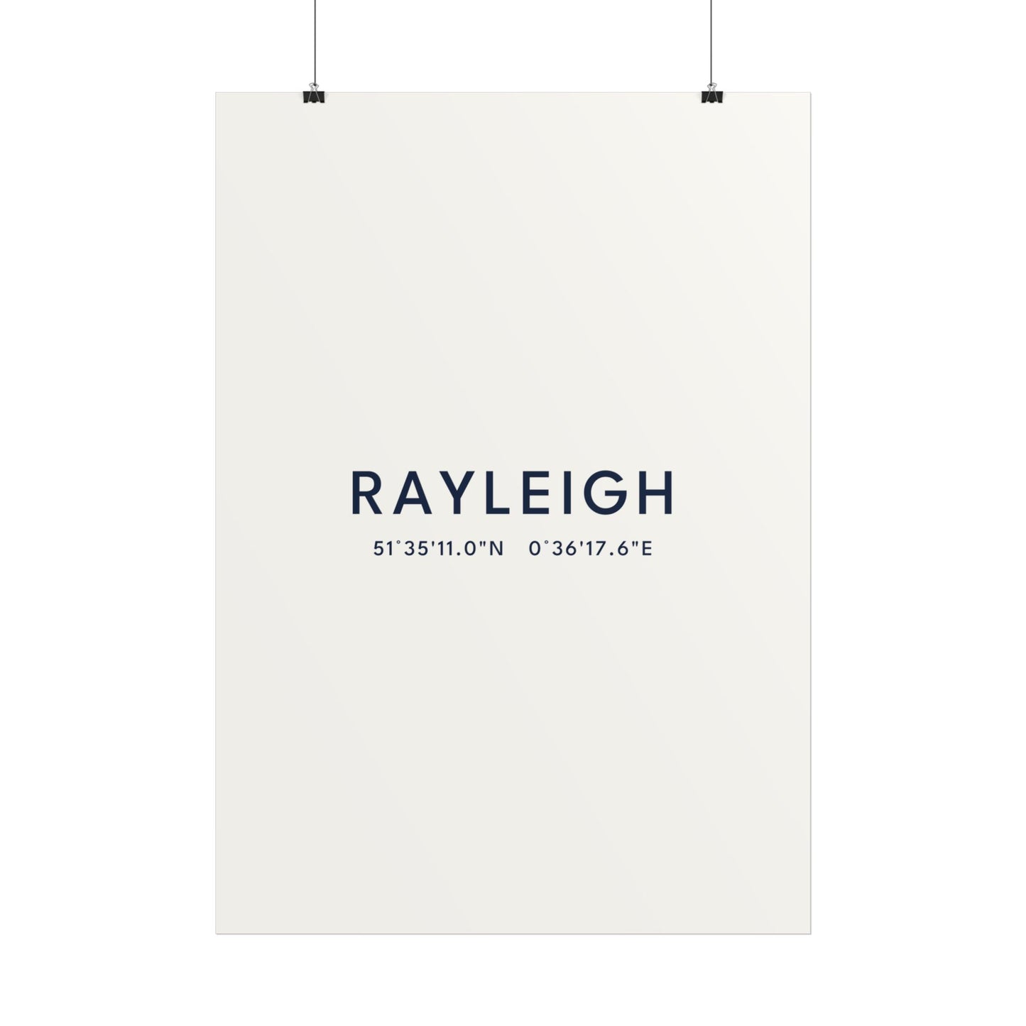 Rayleigh — Coordinates Print (White)