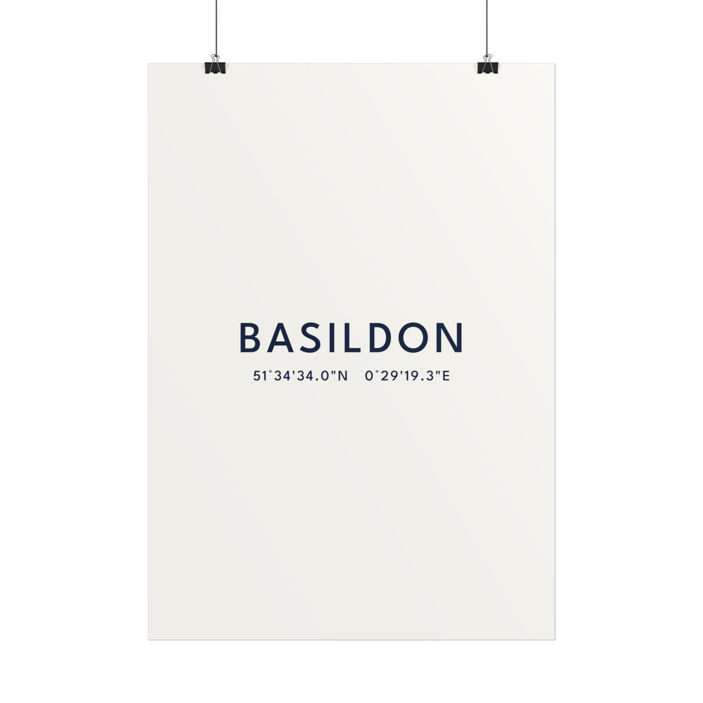 Basildon — Coordinates Print (White)