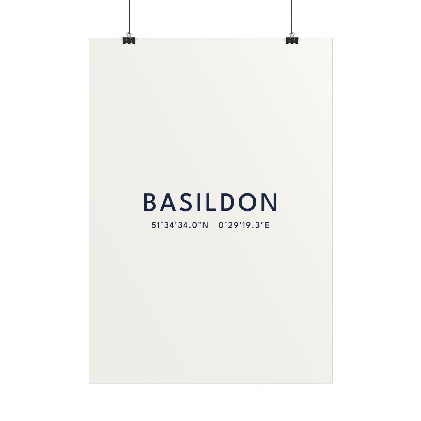 Basildon — Coordinates Print (White)
