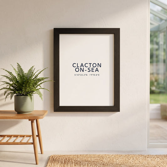 Clacton-on-Sea — Framed Coordinates Print