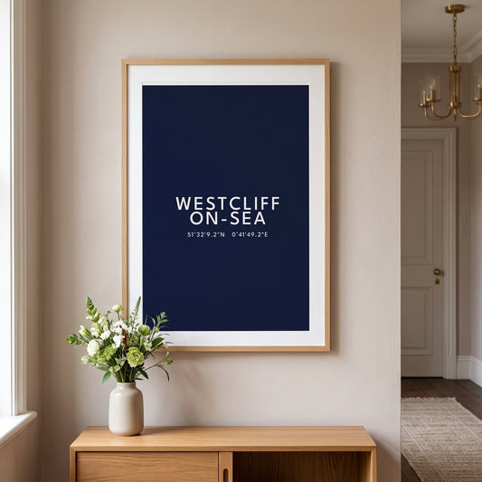 Westcliff-on-Sea — Coordinates Print