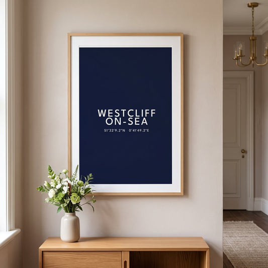 Westcliff-on-Sea — Coordinates Print
