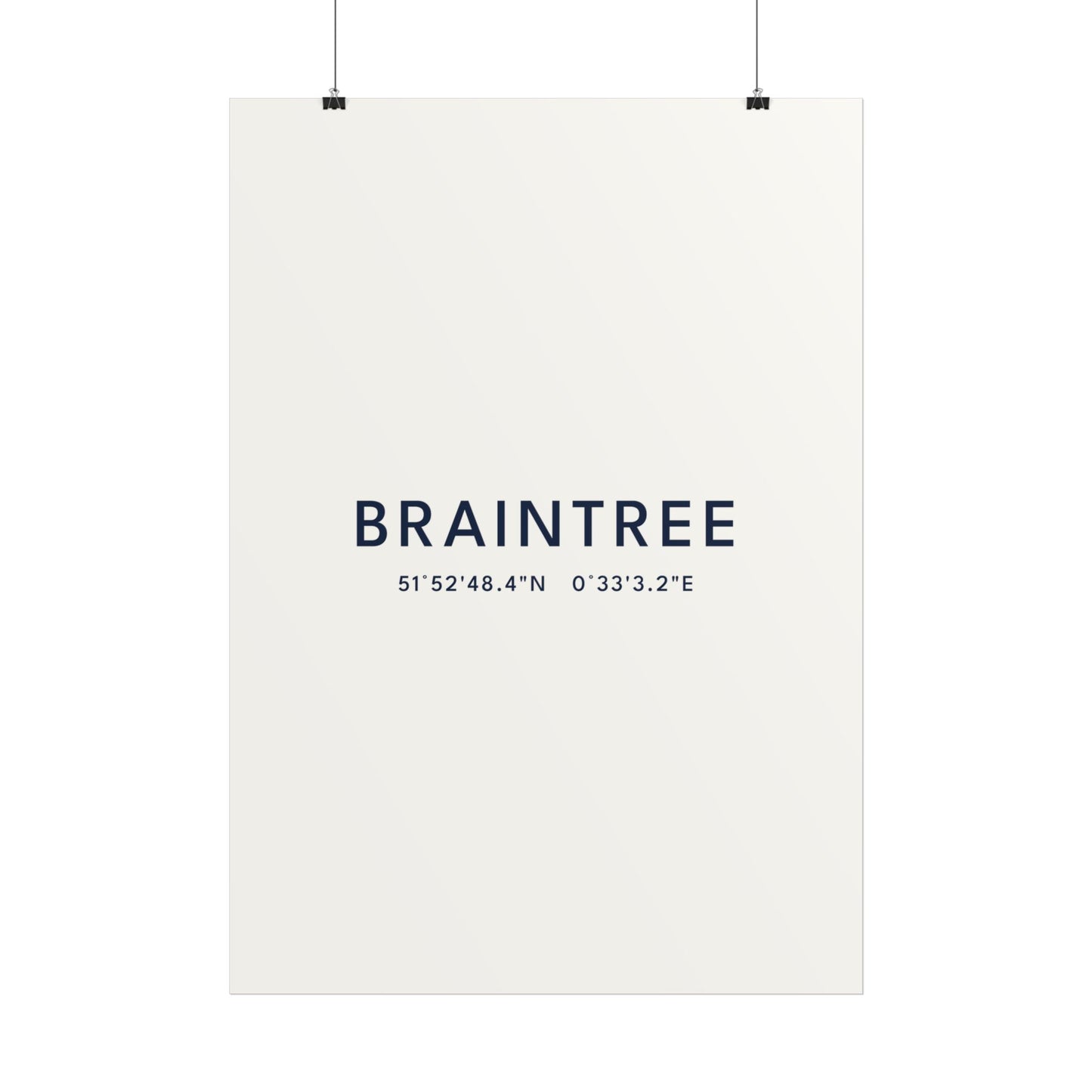 Braintree — Coordinates Print (White)