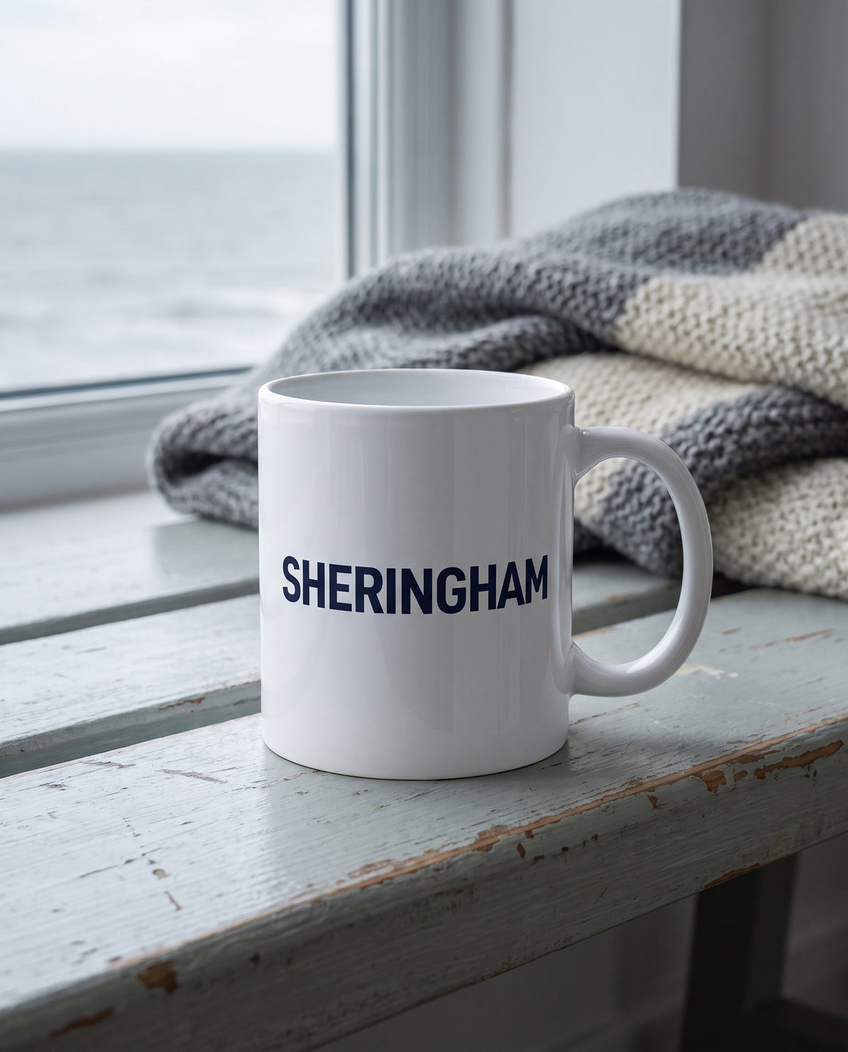 Your Town Merch — Sheringham Ceramic Mug lifestyle
