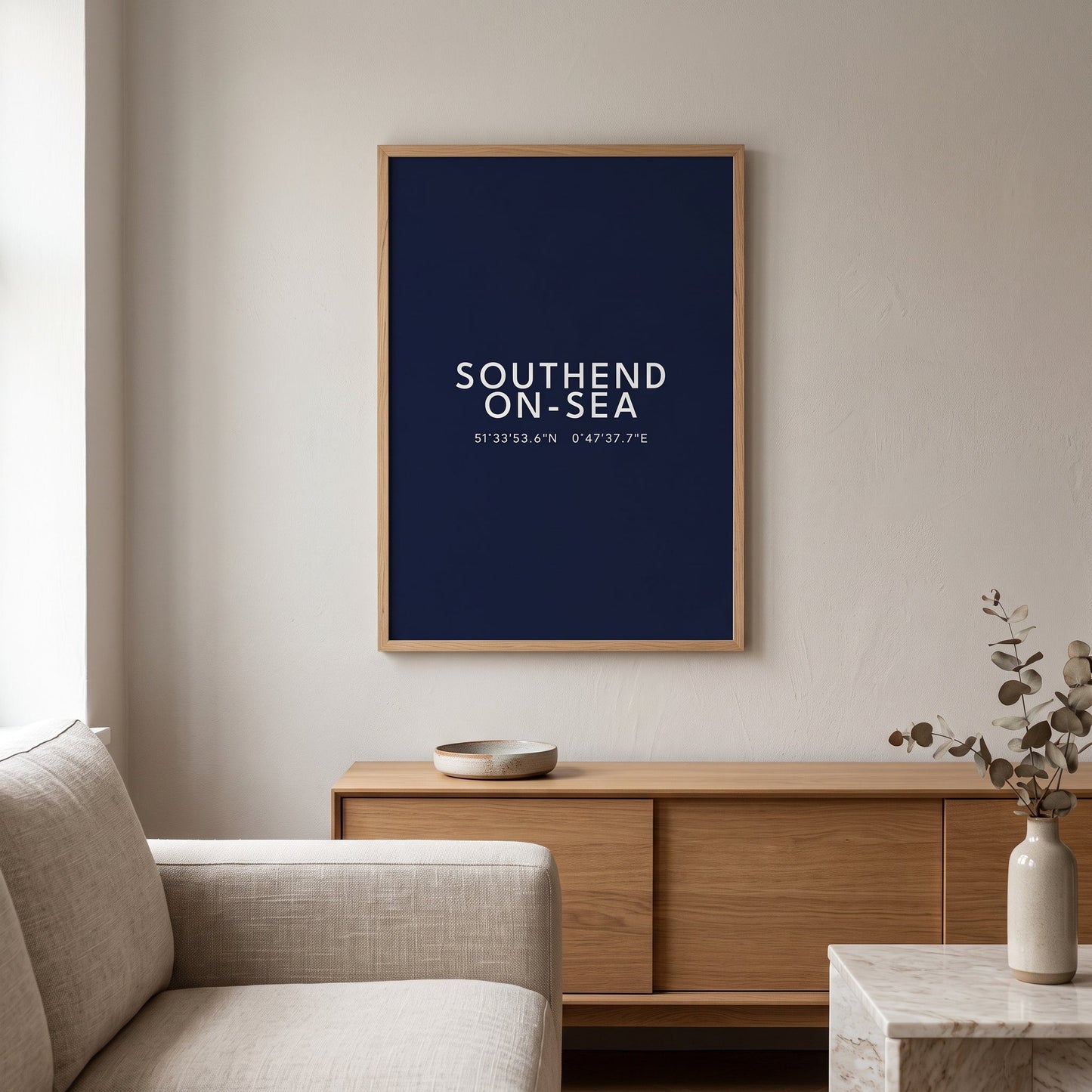 Southend-on-Sea — Coordinates Print
