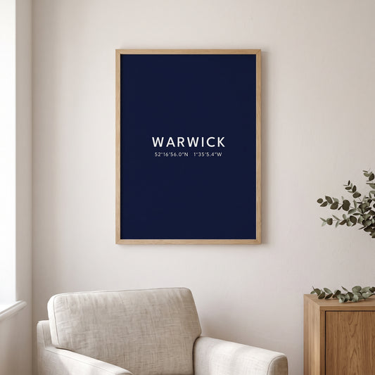 Your Town Merch — Warwick — Coordinates Print lifestyle