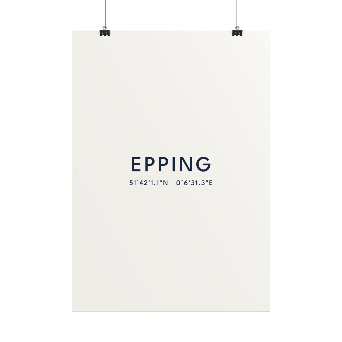 Epping — Coordinates Print (White)