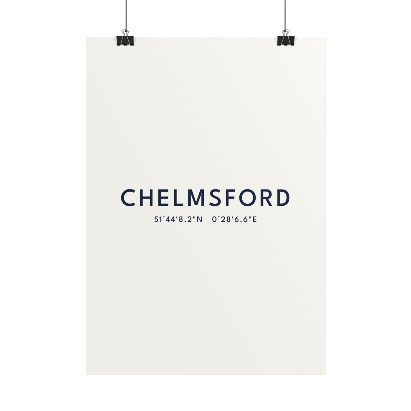 Chelmsford — Coordinates Print (White)