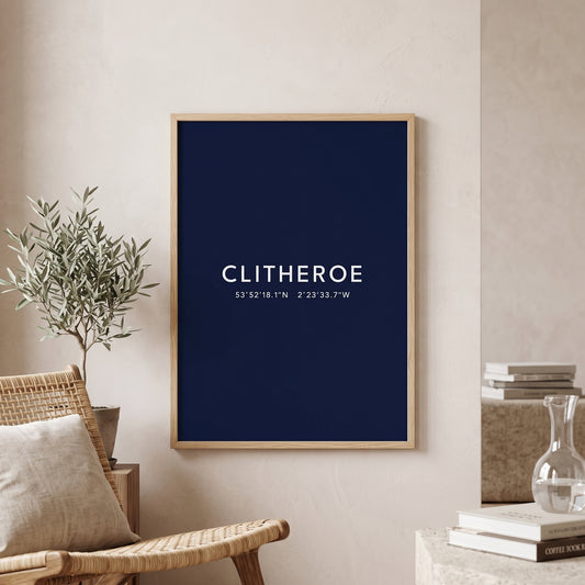 Clitheroe — Coordinates Print