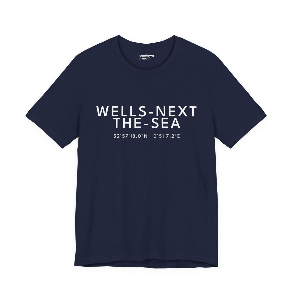 Wells-next-the-Sea — Coordinates Navy Tee