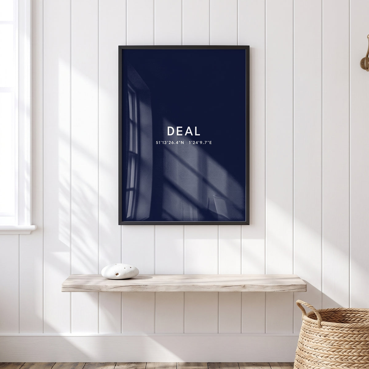 Your Town Merch — Deal Framed Coordinates Print (Navy) lifestyle
