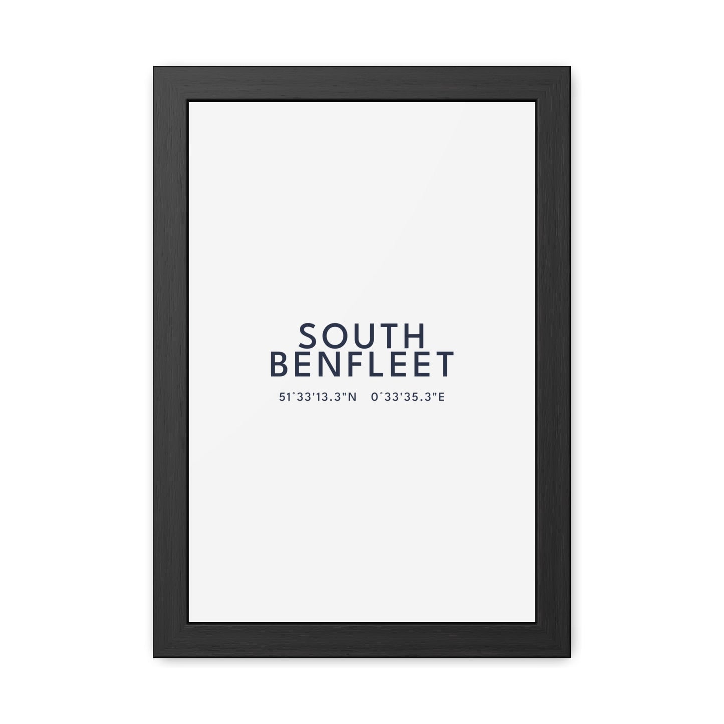 South Benfleet — Framed Coordinates Print
