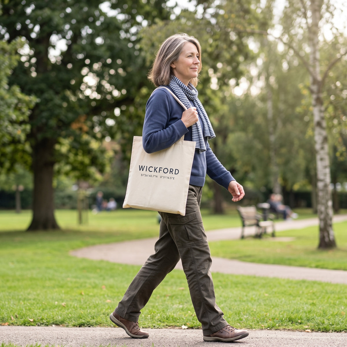 Your Town Merch — Wickford Coordinates Natural Tote lifestyle