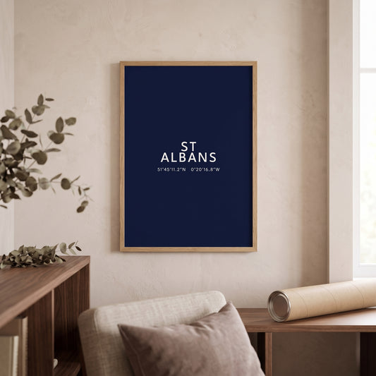 St Albans — Coordinates Print