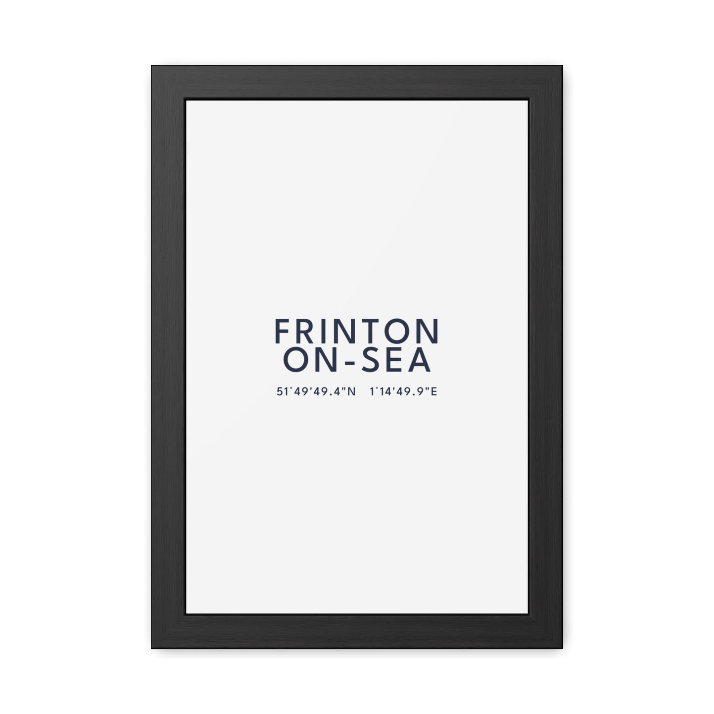 Frinton-on-Sea — Framed Coordinates Print
