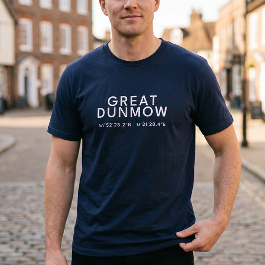 Great Dunmow — Coordinates Navy Tee