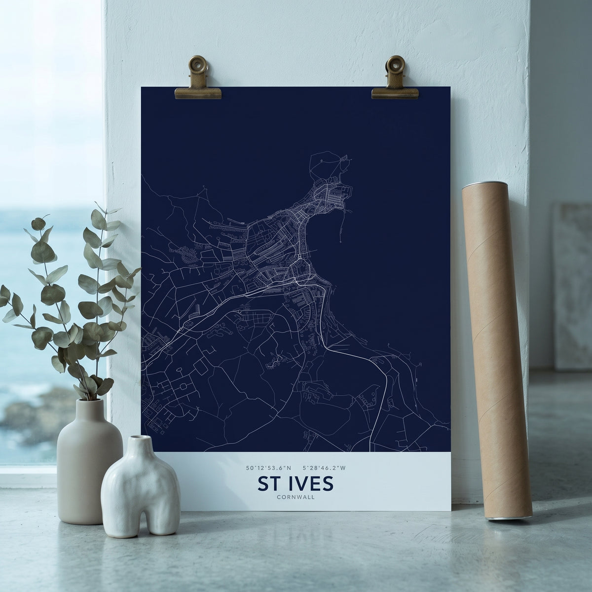 Your Town Merch — St Ives Map Print lifestyle