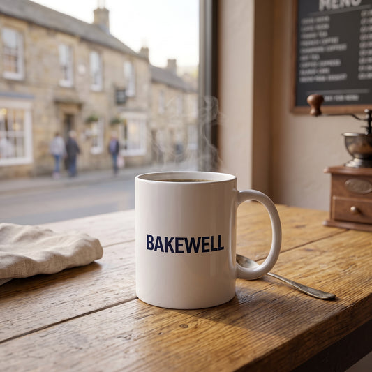 Your Town Merch — Bakewell Ceramic Mug lifestyle