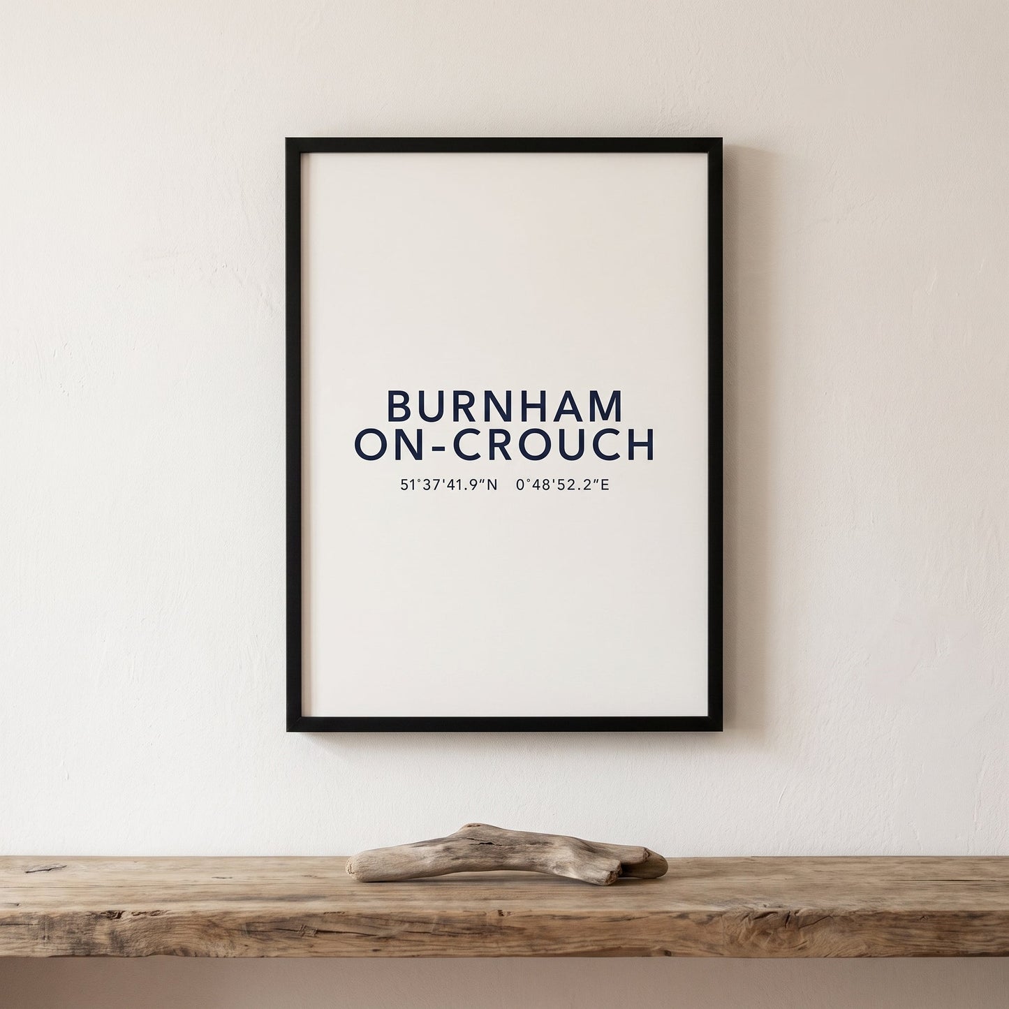 Burnham-on-Crouch — Framed Coordinates Print
