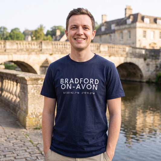 Bradford-on-Avon — Coordinates Navy Tee