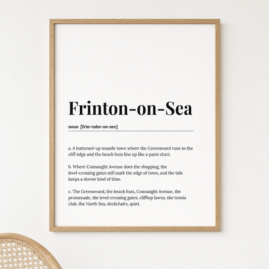 Frinton-on-Sea — Framed Dictionary Print