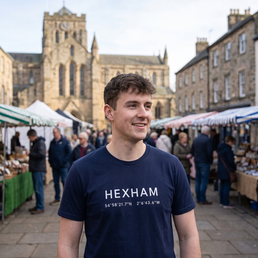 Hexham — Coordinates Navy Tee