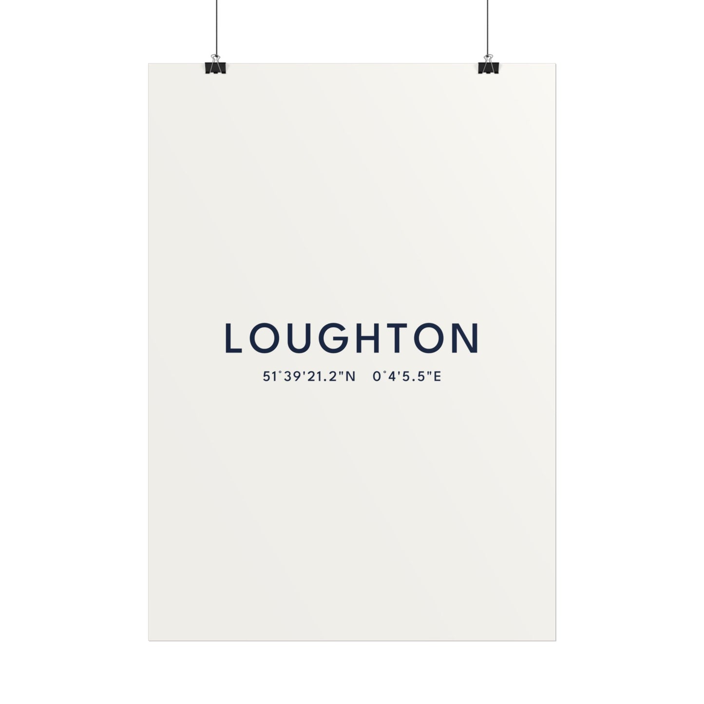 Loughton — Coordinates Print (White)