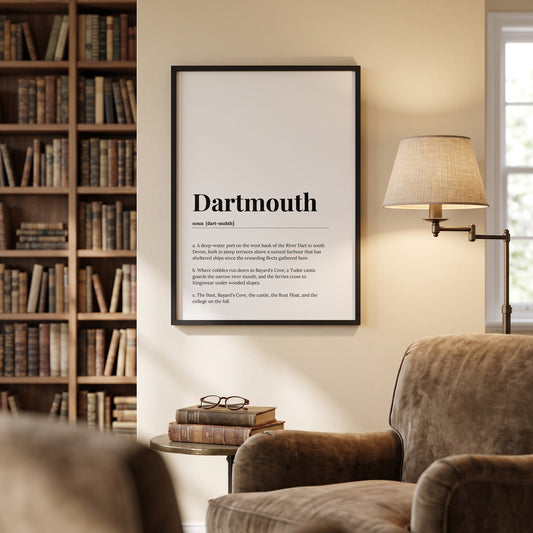 Dartmouth — Framed Dictionary Print