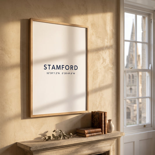 Stamford — Coordinates Print (White)