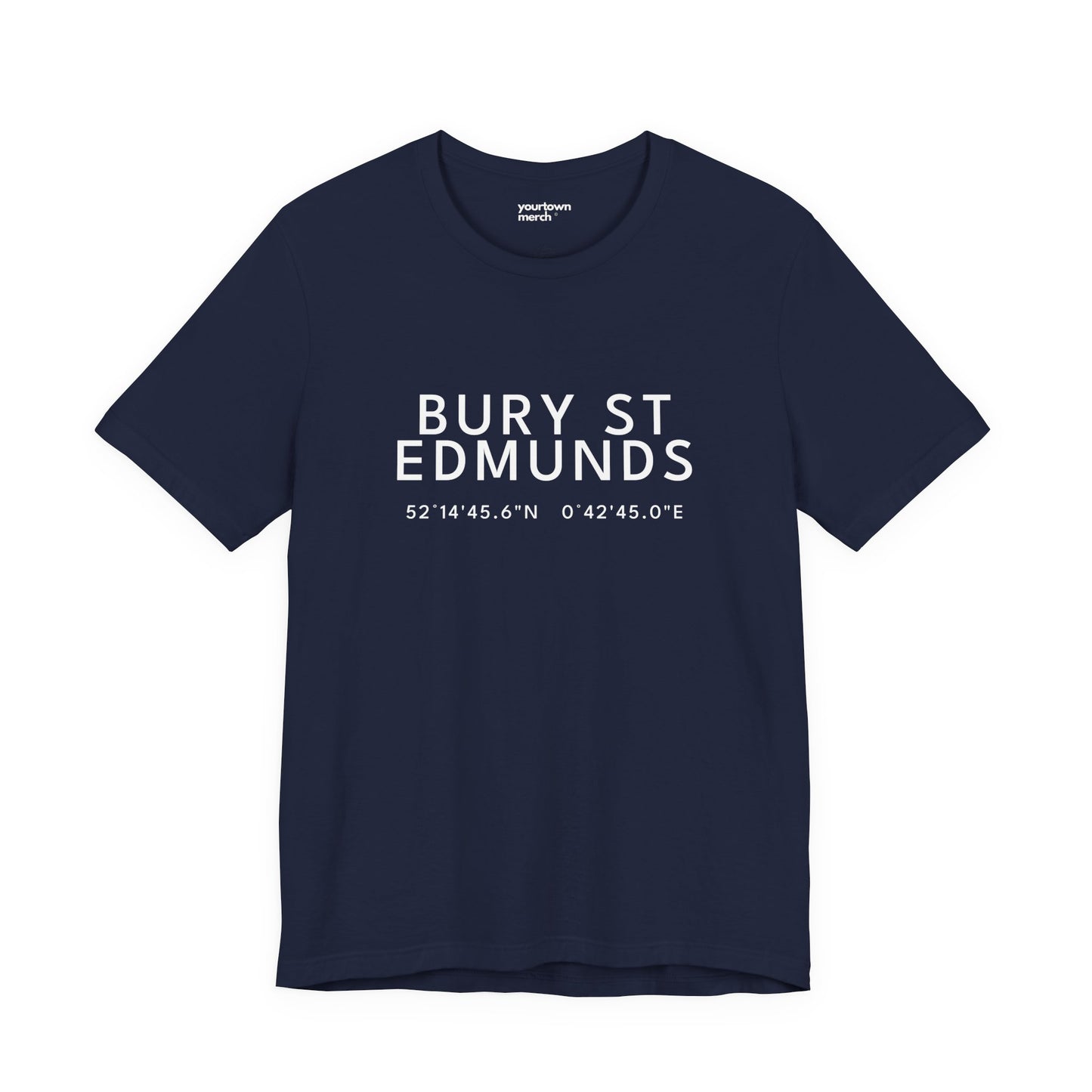 Bury St Edmunds — Coordinates Navy Tee