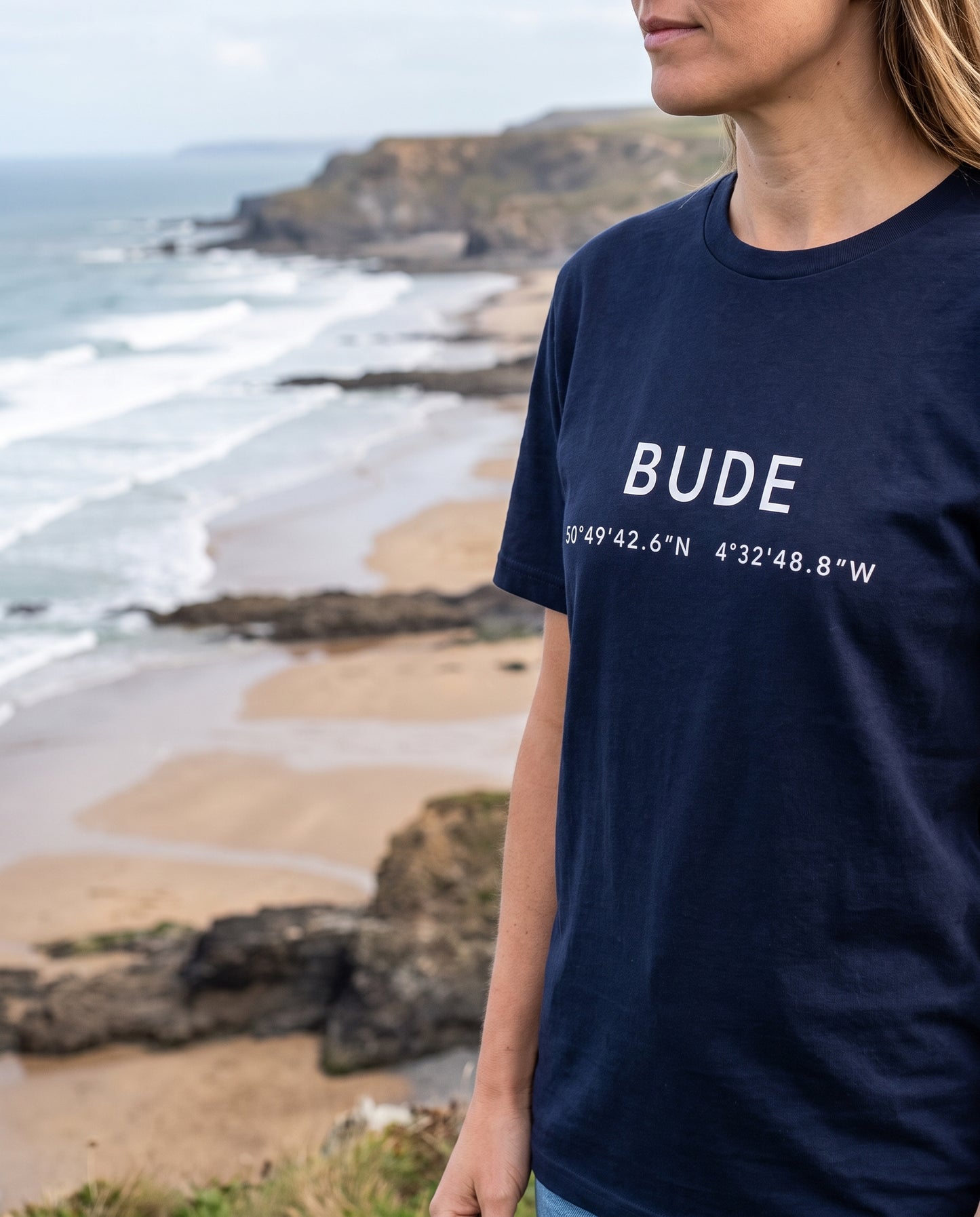 Bude — Coordinates Navy Tee