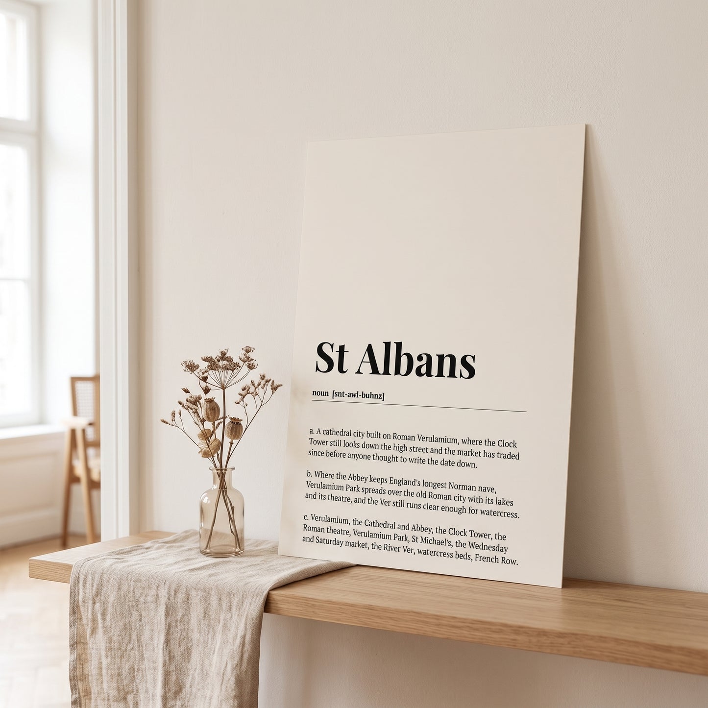 St Albans dictionary print — Your Town Merch