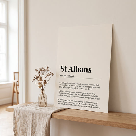 St Albans dictionary print — Your Town Merch