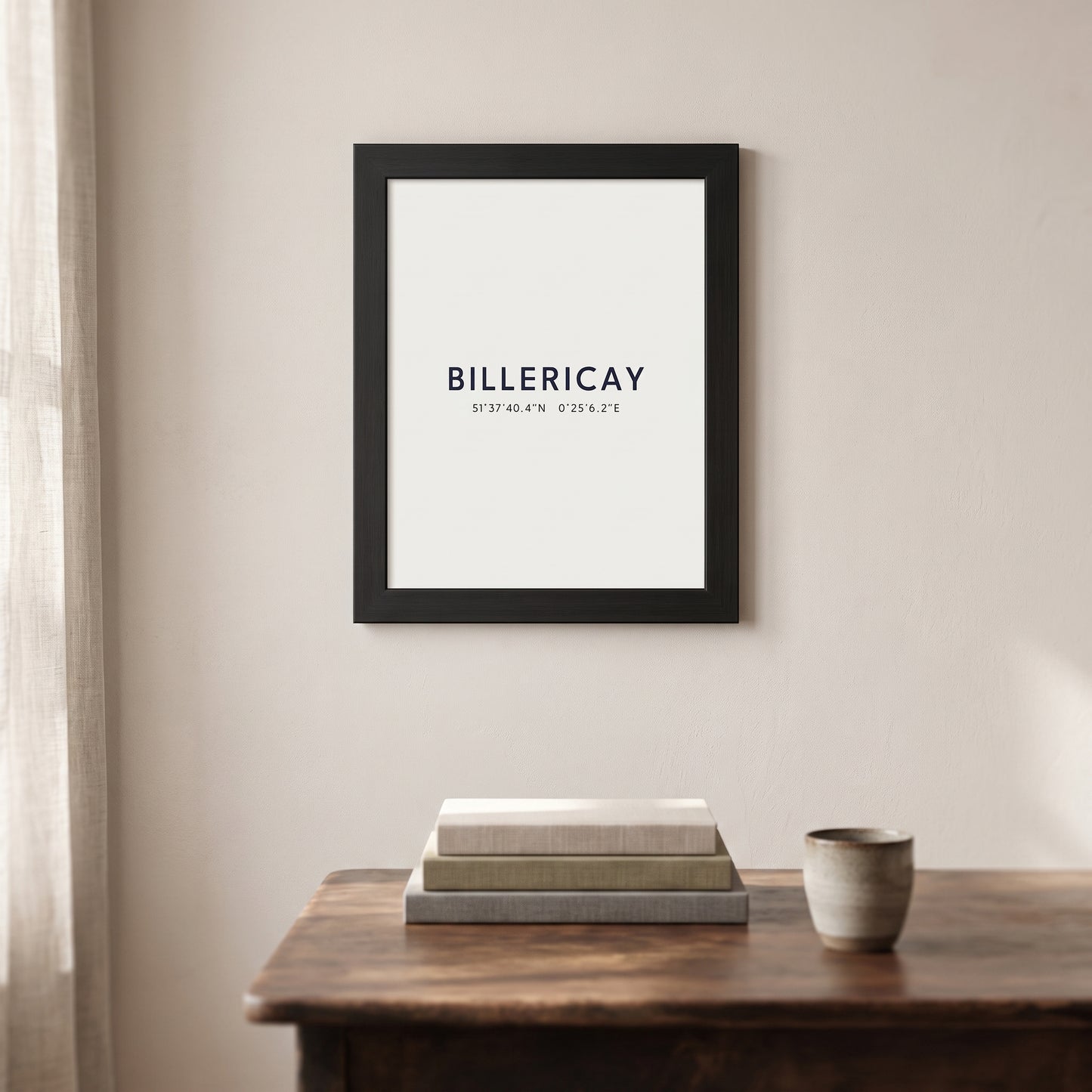 Your Town Merch — Billericay — Framed Coordinates Print