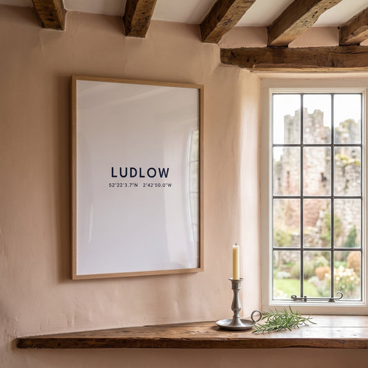 Ludlow — Framed Coordinates Print