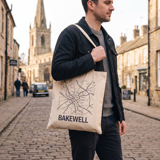 Your Town Merch — Bakewell Natural Tote lifestyle