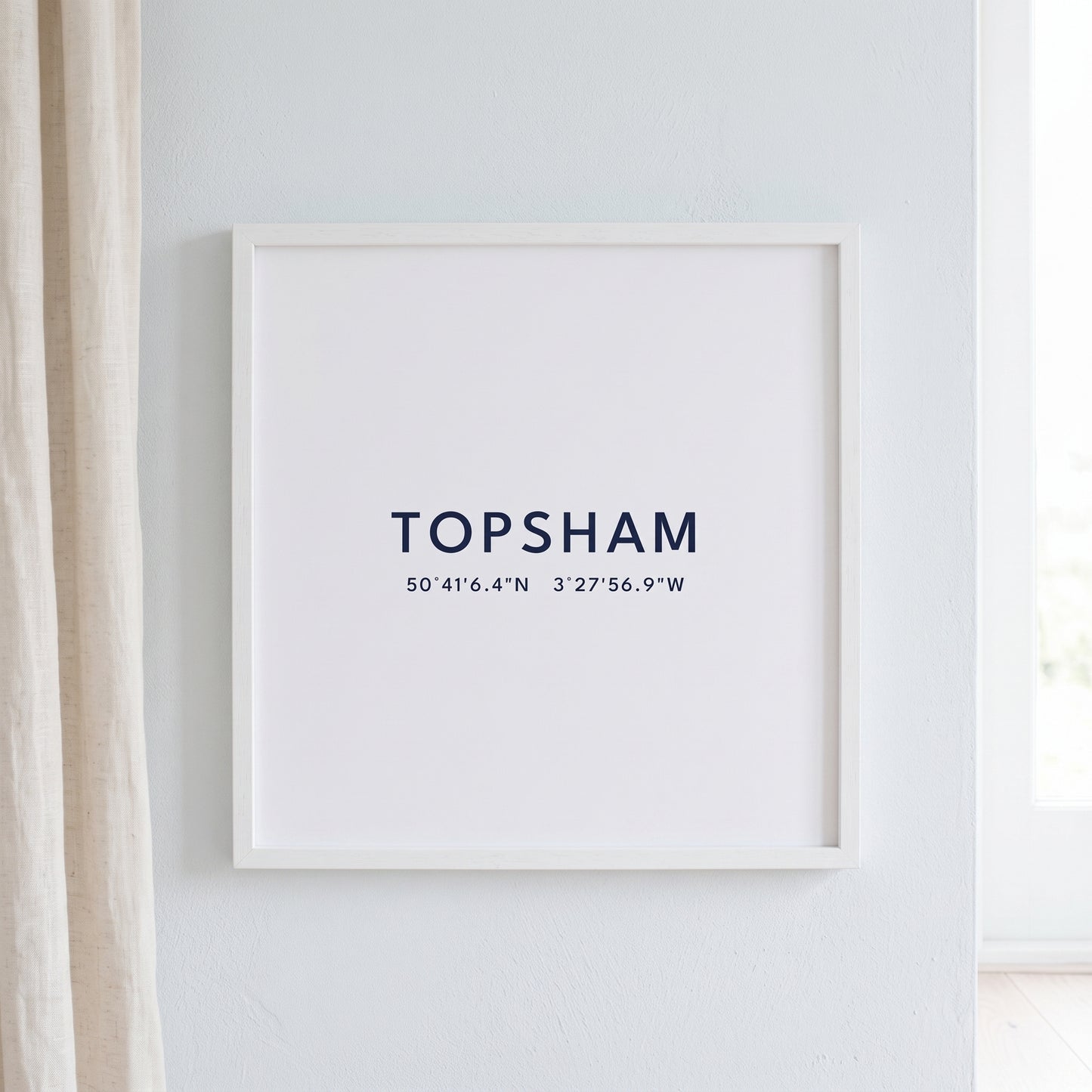 Topsham — Coordinates Print (White)