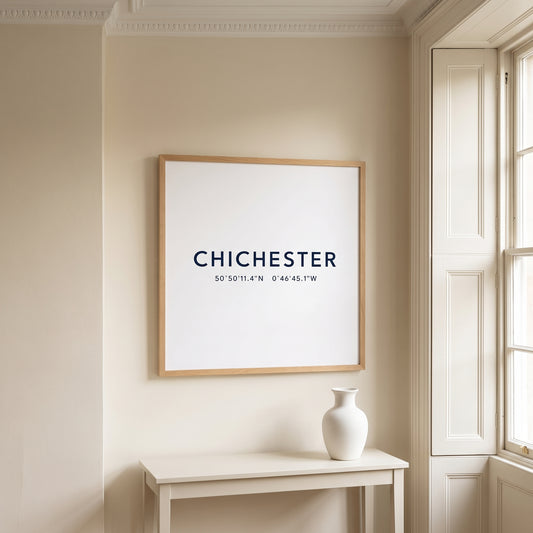 Chichester — Coordinates Print (White)