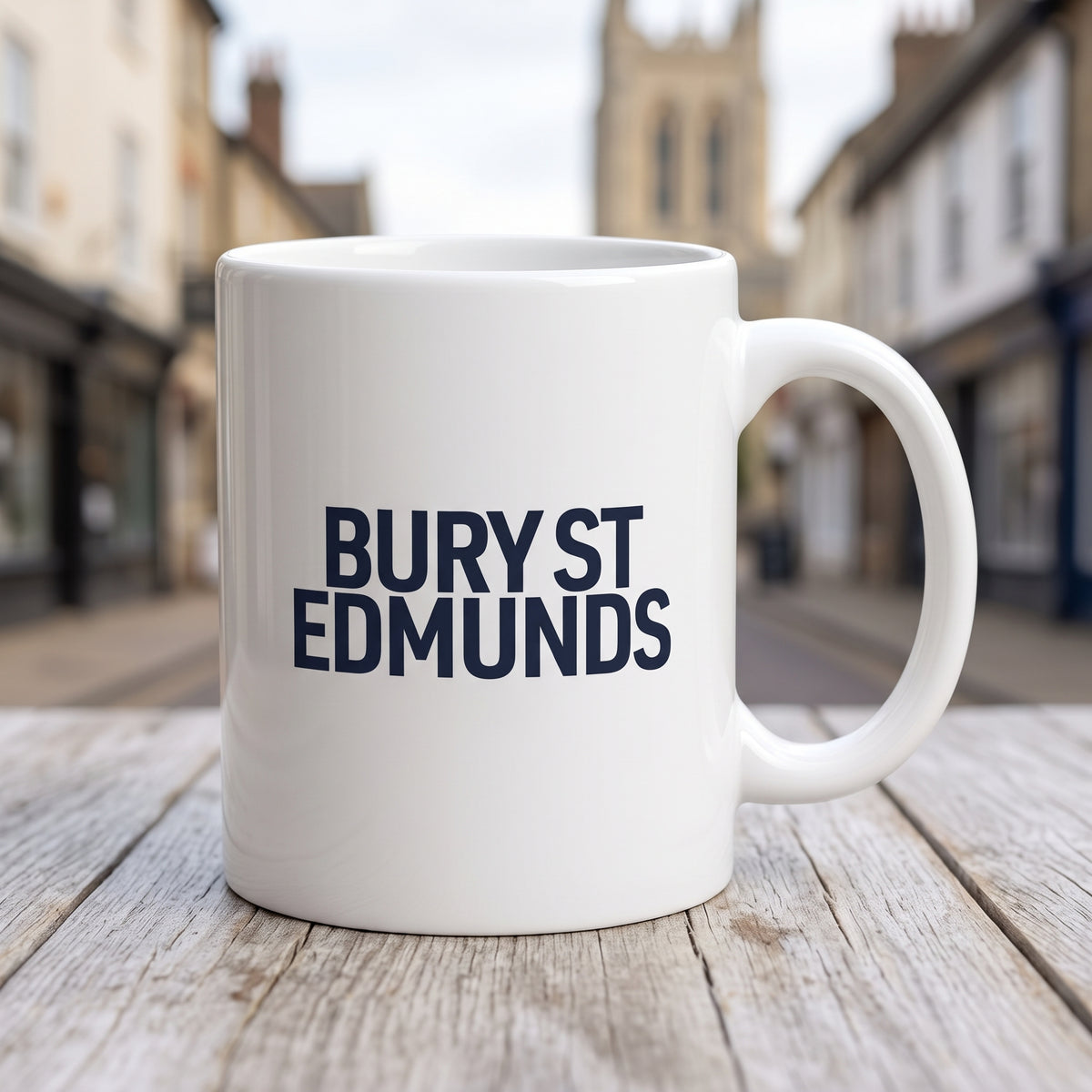 Your Town Merch — Bury St Edmunds Ceramic Mug lifestyle