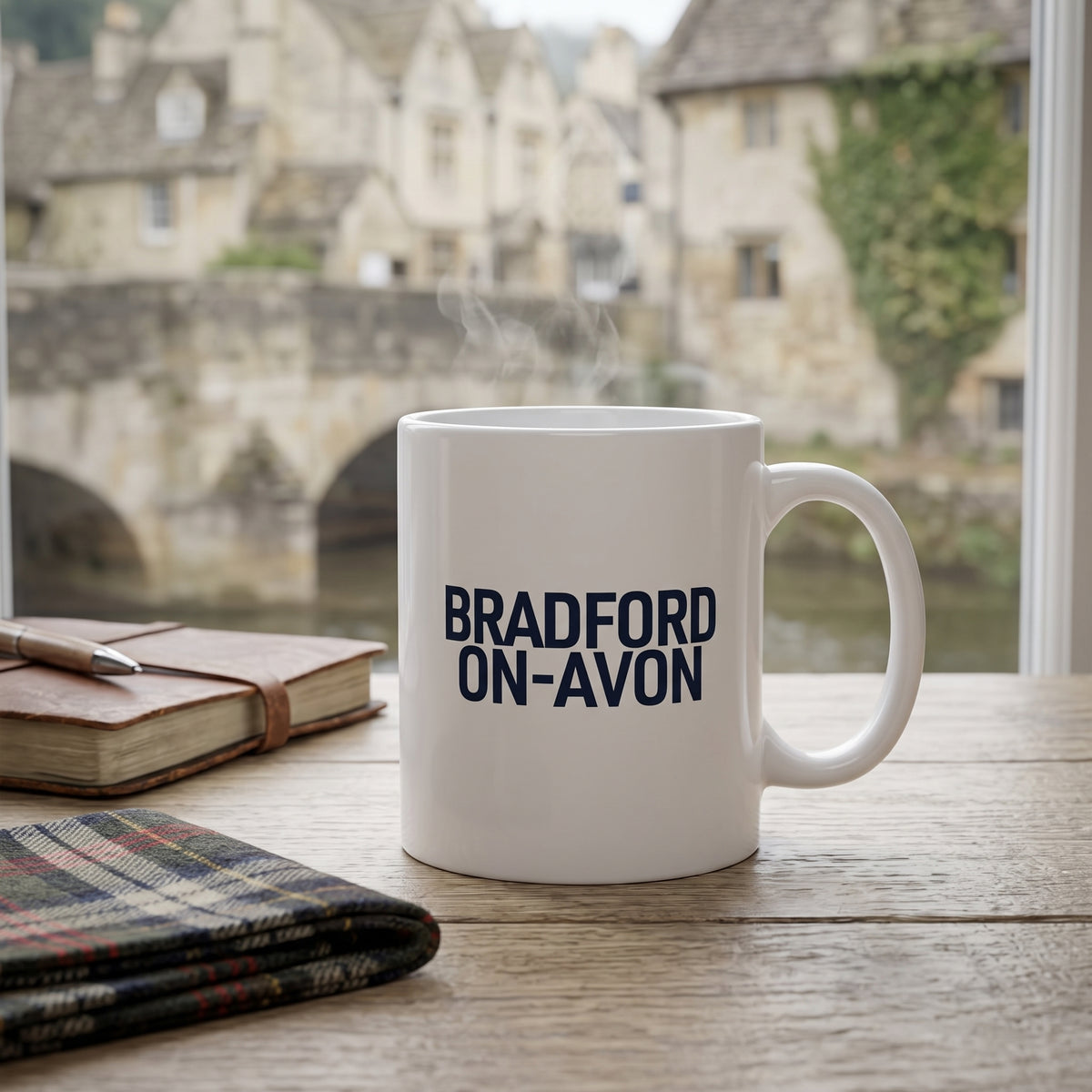 Your Town Merch — Bradford-on-Avon Ceramic Mug lifestyle