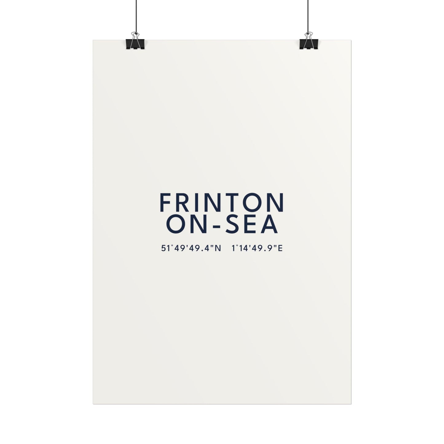 Frinton-on-Sea — Coordinates Print (White)