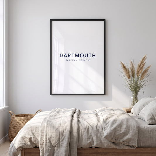 Dartmouth — Framed Coordinates Print