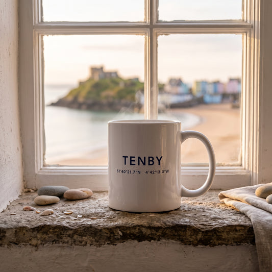 Tenby — Coordinates Ceramic Mug