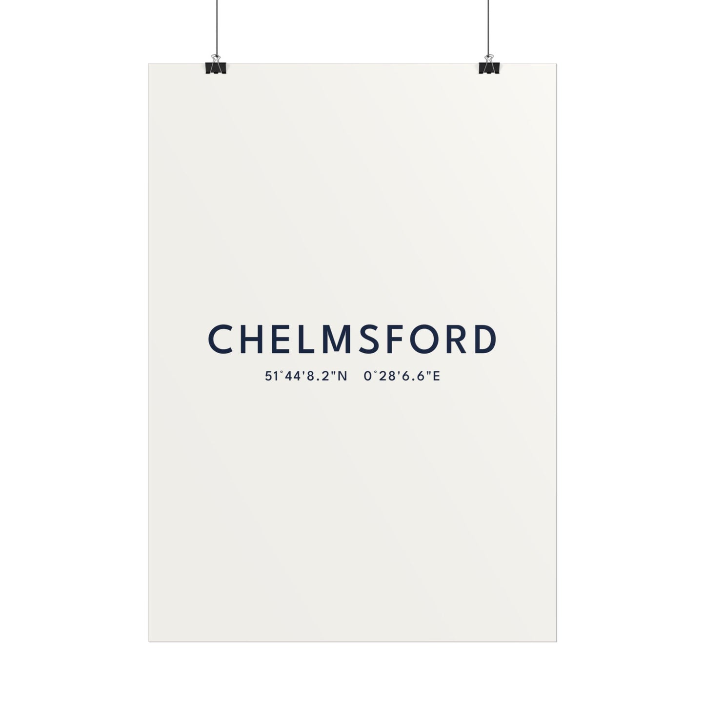 Chelmsford — Coordinates Print (White)